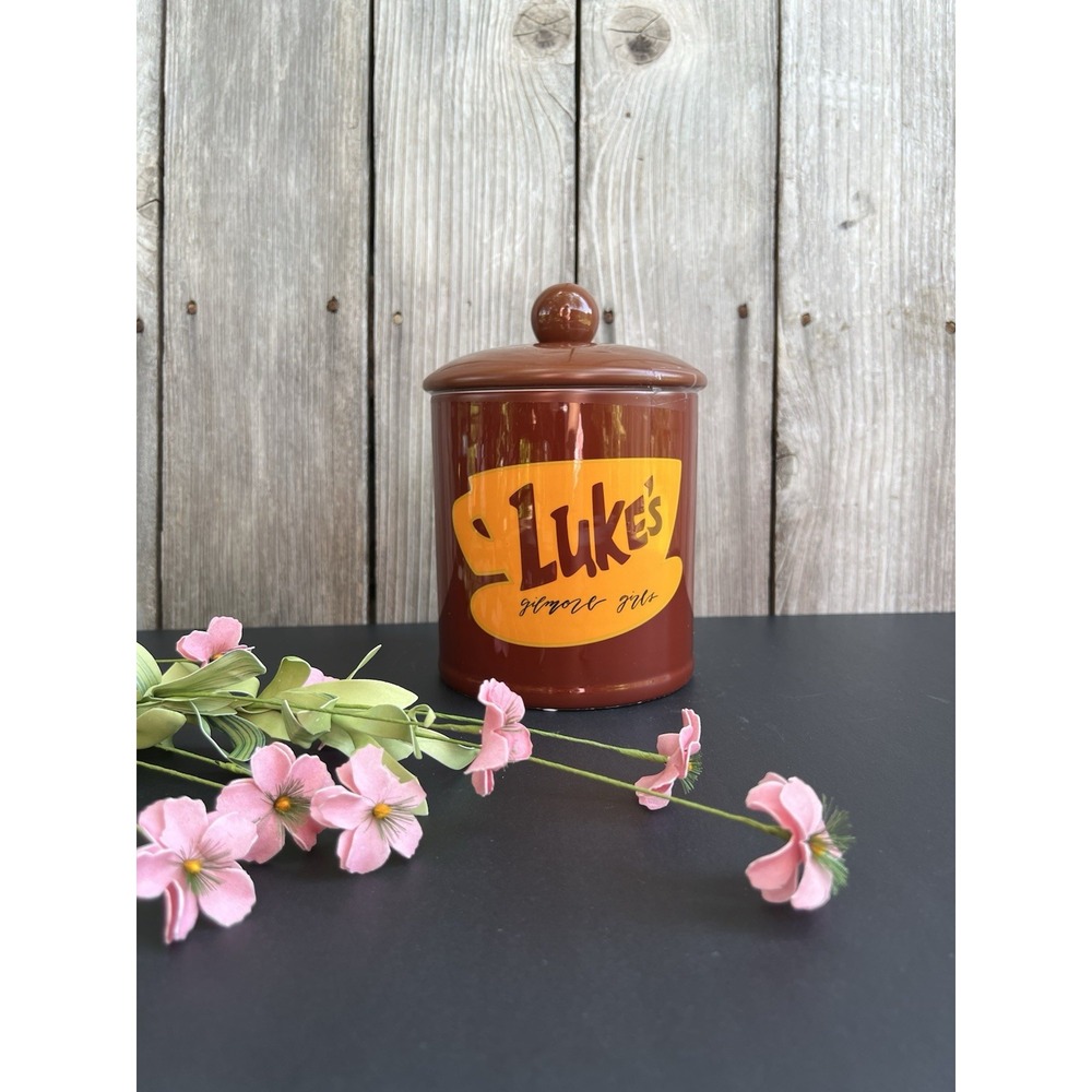 Gilmore Girls Luke's Diner Ceramic Canister Jar Silver Buffalo Brown